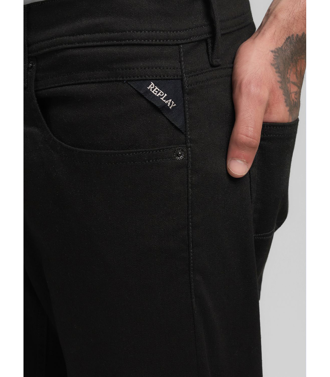 ストレートフィットGROVER 11.5oz Hyper Flex ブラックデニム 詳細画像 ブラック 6